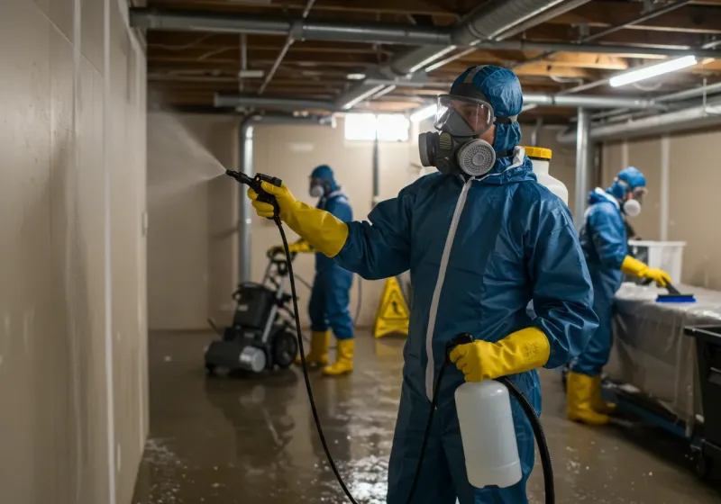 Basement Sanitization and Antimicrobial Treatment process in Locust Grove, GA