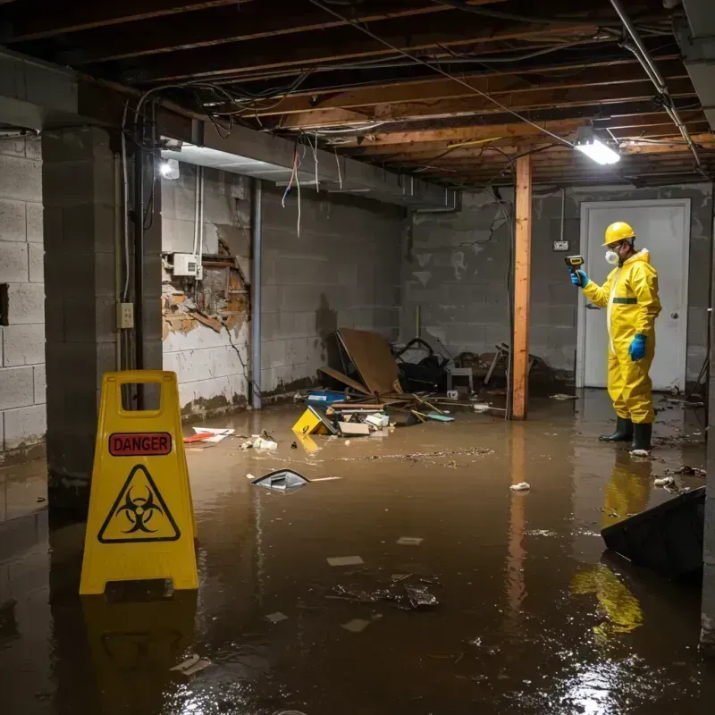 Flooded Basement Electrical Hazard in Locust Grove, GA Property