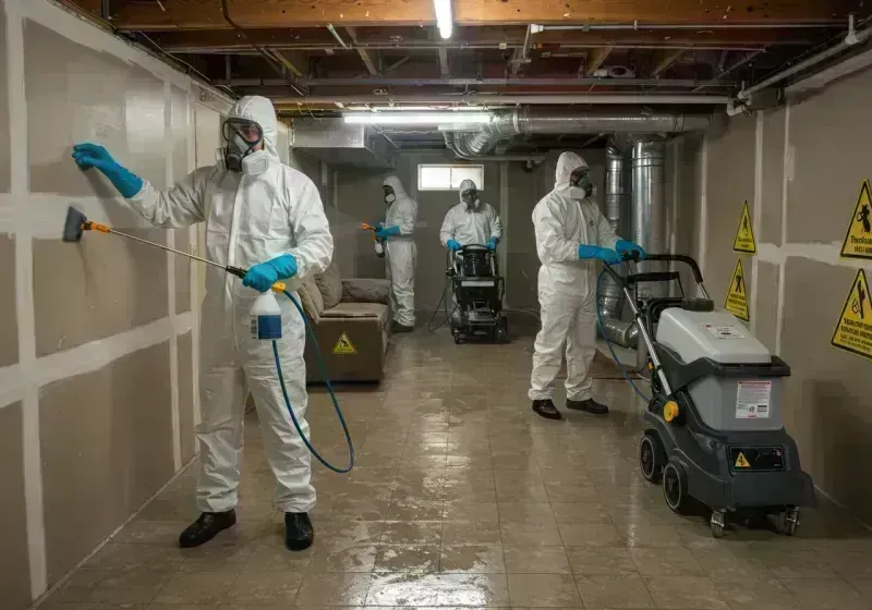 Basement Moisture Removal and Structural Drying process in Locust Grove, GA